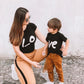 Matching Mom and Child Shirts Mother and Daughter Son Shirts Summer Short Sleeve Casual Loved Mommy and Kid Family Look Outfits