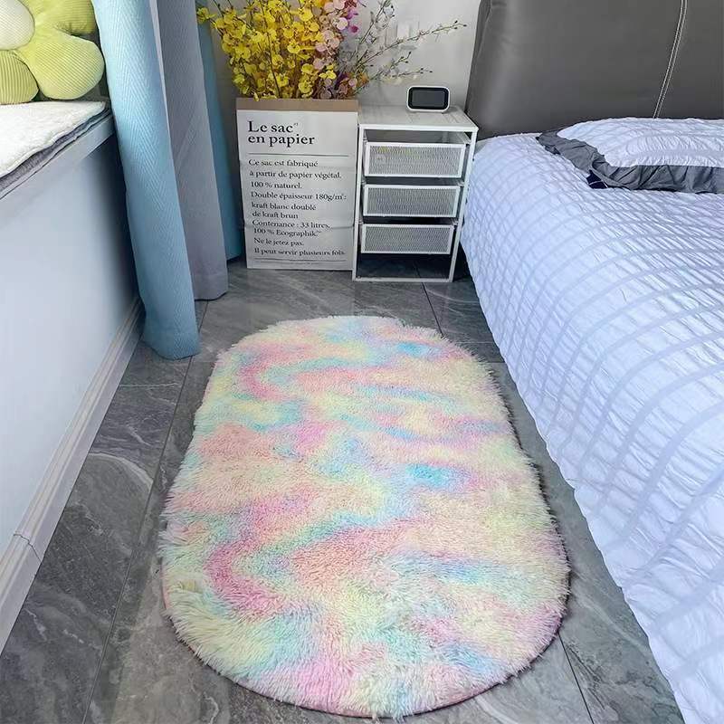 Modern Home Rug Tie Dyeing Plush Soft Carpet