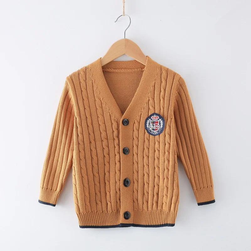 2023 new Spring Autumn Boys Sweater Solid For Kids 2-10 Years Old