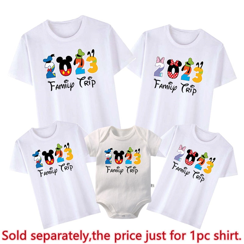 Funny Mickey  Family Matching clothes Dad Mom Kids T-shirt