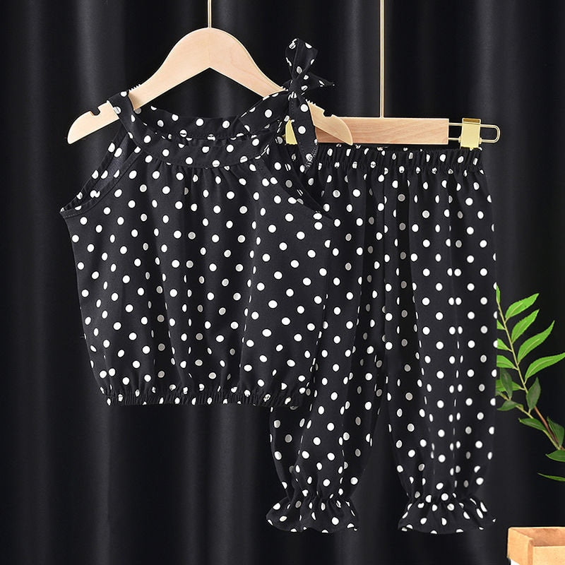 2PCS Baby Girls Clothing Sets  Shirts+Pants Outfits Children Casual Suits