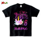 Unicorn Birthday Shirt Girl Shirt Family Party Matching Clothes Outfit Kids Matching Personalized Name Shirt Sets Famili T Shirt