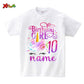 Unicorn Birthday Shirt Girl Shirt Family Party Matching Clothes Outfit Kids Matching Personalized Name Shirt Sets Famili T Shirt