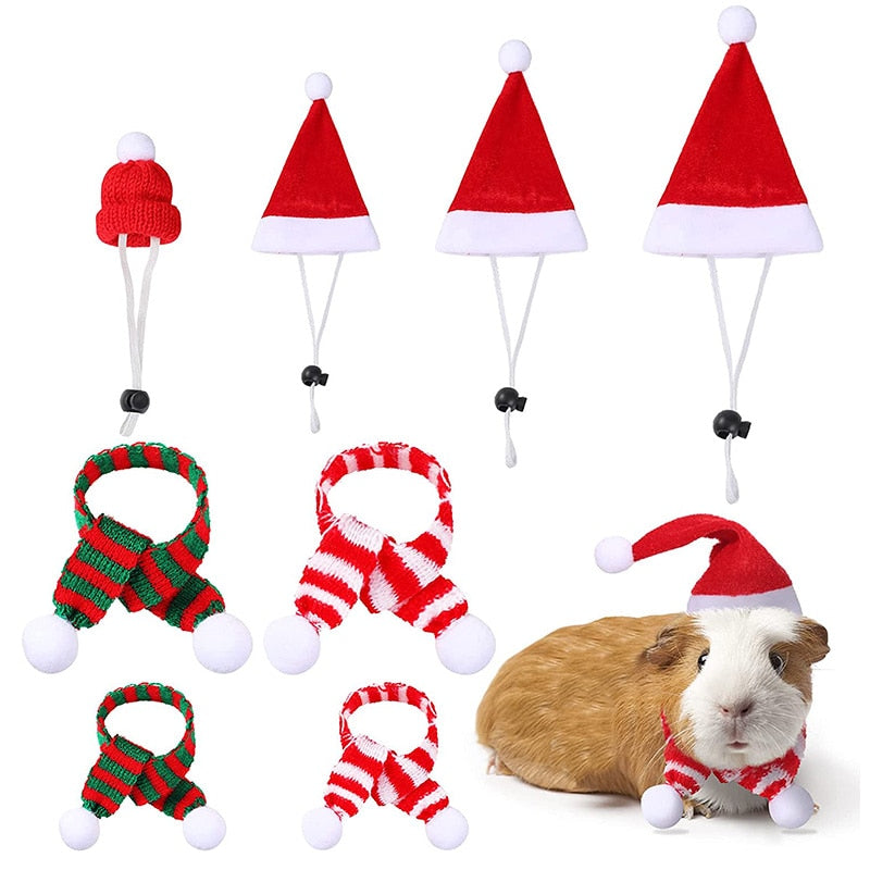 Christmas costume Mini pet hat hamster guinea pig scarf Christmas tiara