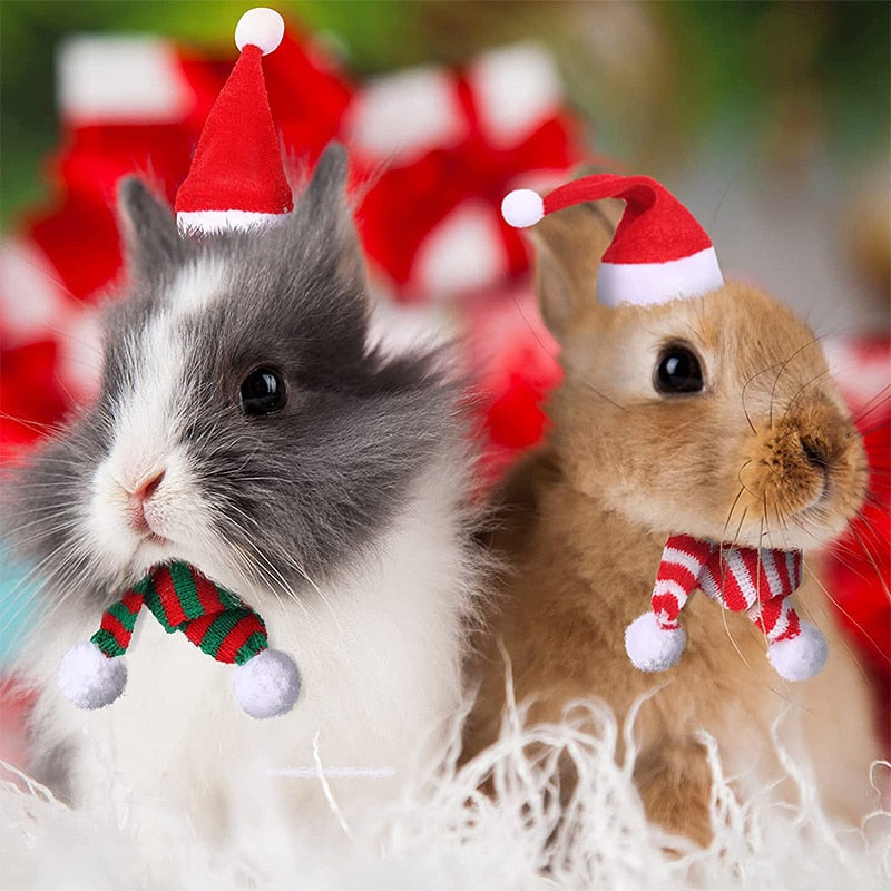 Christmas costume Mini pet hat hamster guinea pig scarf Christmas tiara