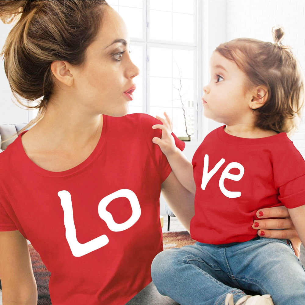 Summer new family outfit clothes mom and me T-shirt