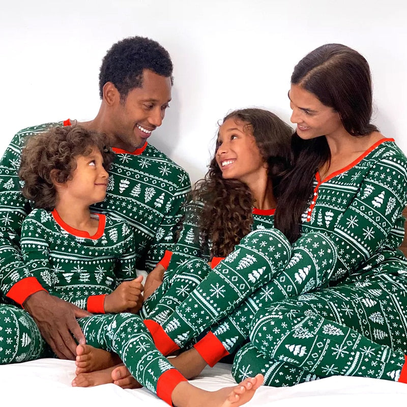 Christmas Moose Family Matching Clothes Pajamas Set