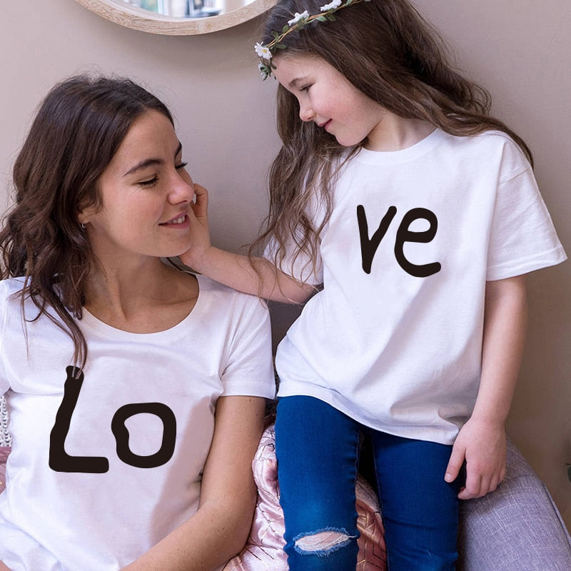 Summer new family outfit clothes mom and me T-shirt