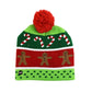 Santa hat children adult knitted hat Led light