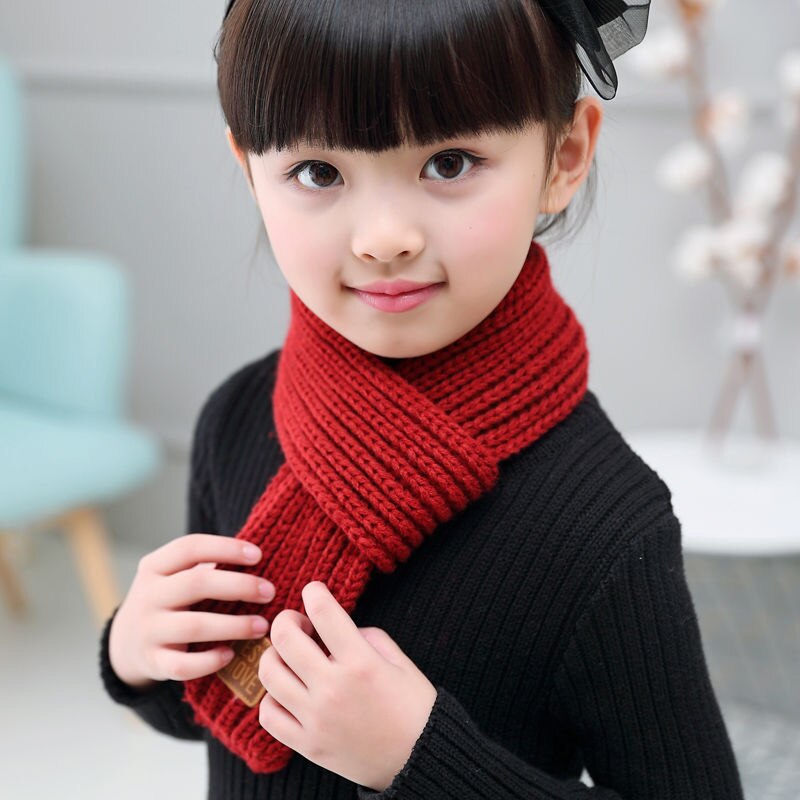 Winter children's small scarves for boys and girls