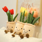 Decorative toy plant plush bookshelf decoration Creative flower pot girl gift