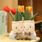 Decorative toy plant plush bookshelf decoration Creative flower pot girl gift