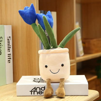 Decorative toy plant plush bookshelf decoration Creative flower pot girl gift