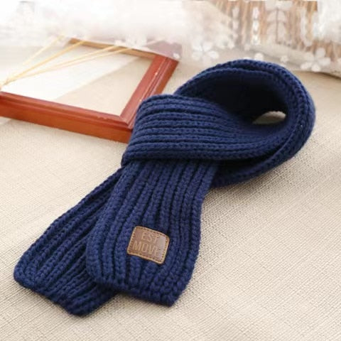 Winter children's small scarves for boys and girls