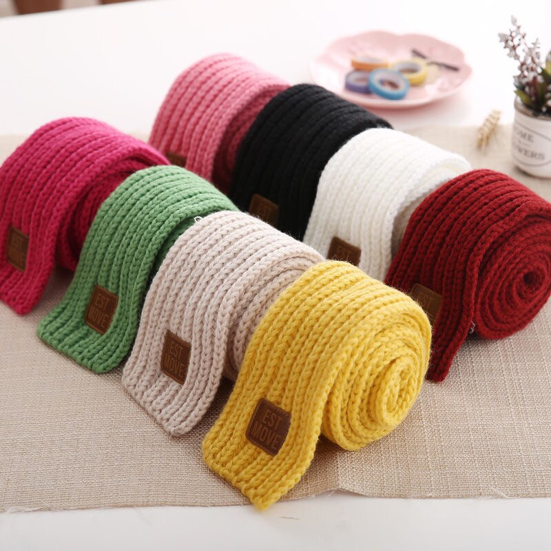 Winter children's small scarves for boys and girls