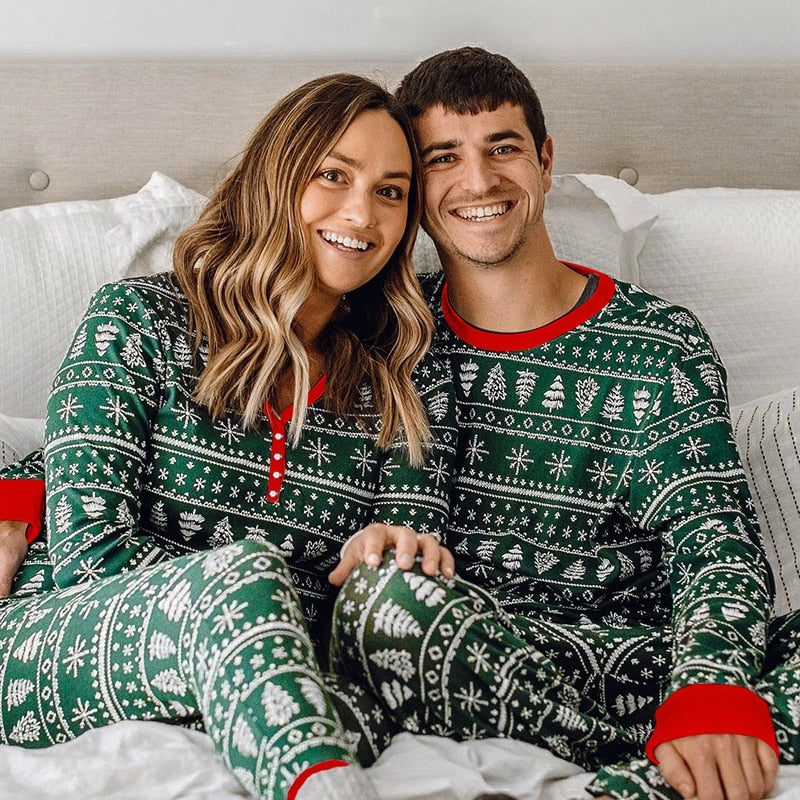 Christmas Moose Family Matching Clothes Pajamas Set