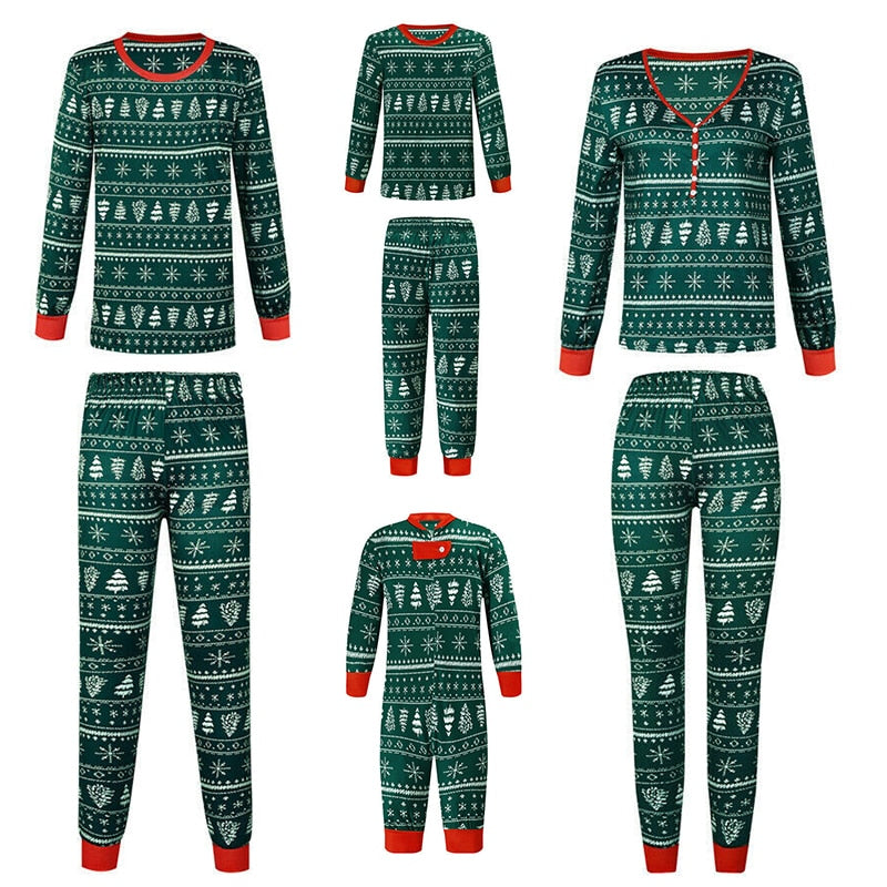 Christmas Moose Family Matching Clothes Pajamas Set