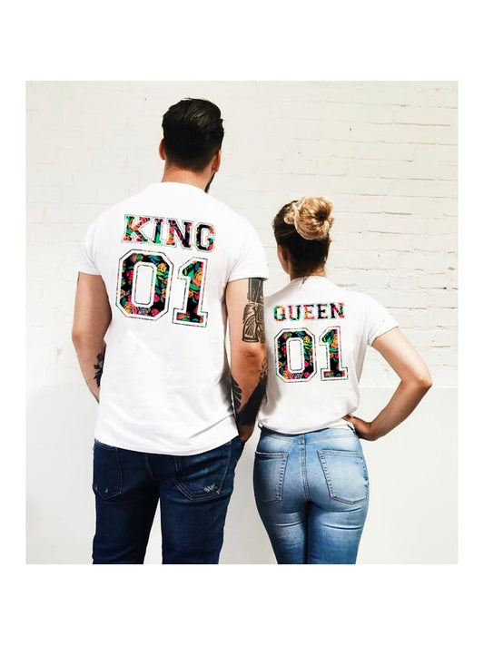 Couple Matching T-Shirts Summer Short Sleeve