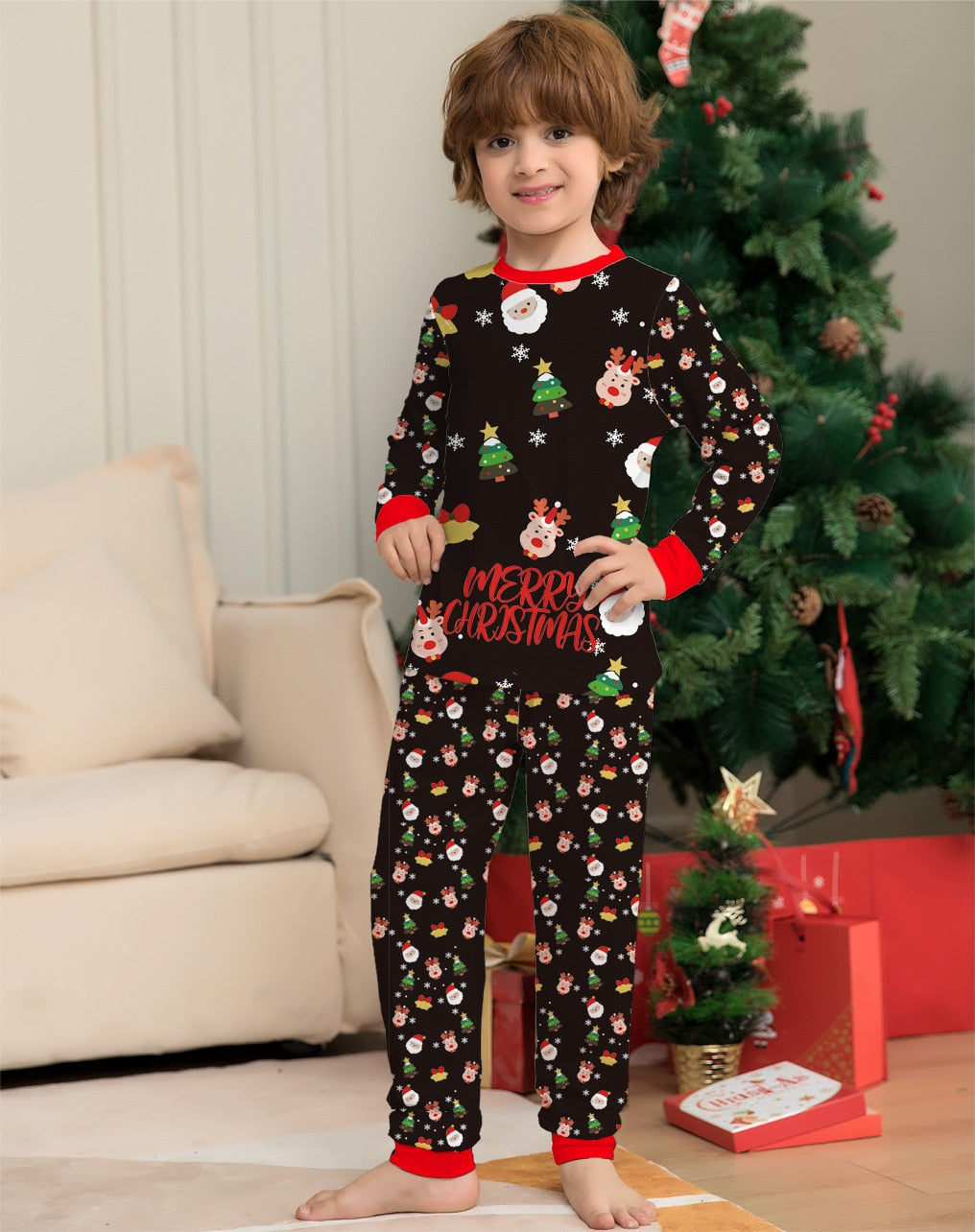Christmas Family pajamas  Christmas baby jumpsuit + dog suit