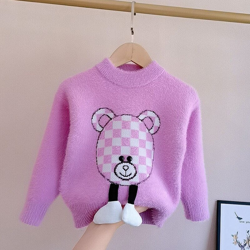 Girls sweaters ages 2 to 6 Fall/winter children's knit sweaters