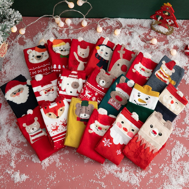 Cartoon Christmas stocking women Christmas gift New Year