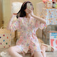 New Summer Women Pajama Sets Short Sleeve