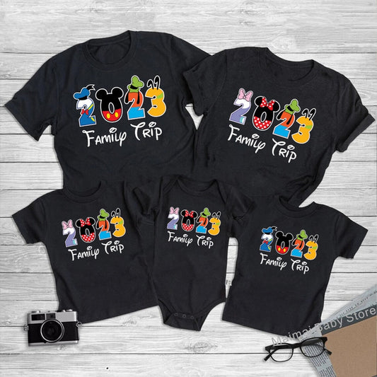 Funny Mickey  Family Matching clothes Dad Mom Kids T-shirt