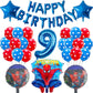 Spiderman Balloons Number Birthday Party Decorations Boy Kids Gifts