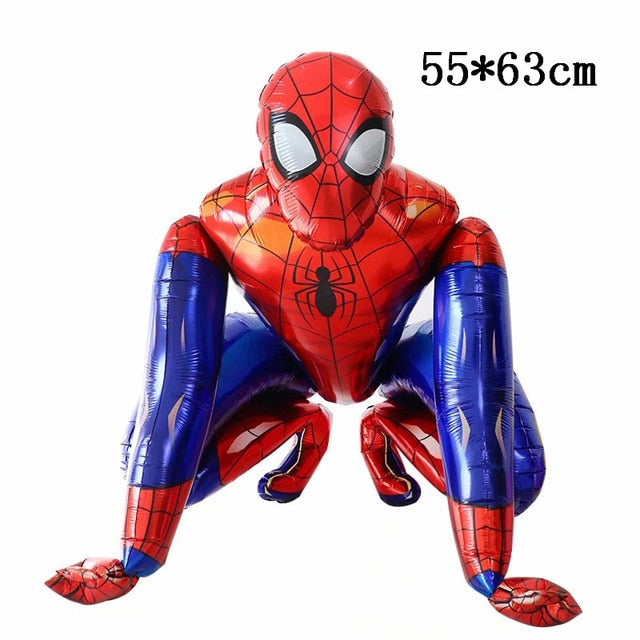 Spiderman Balloons Number Birthday Party Decorations Boy Kids Gifts