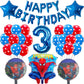 Spiderman Balloons Number Birthday Party Decorations Boy Kids Gifts