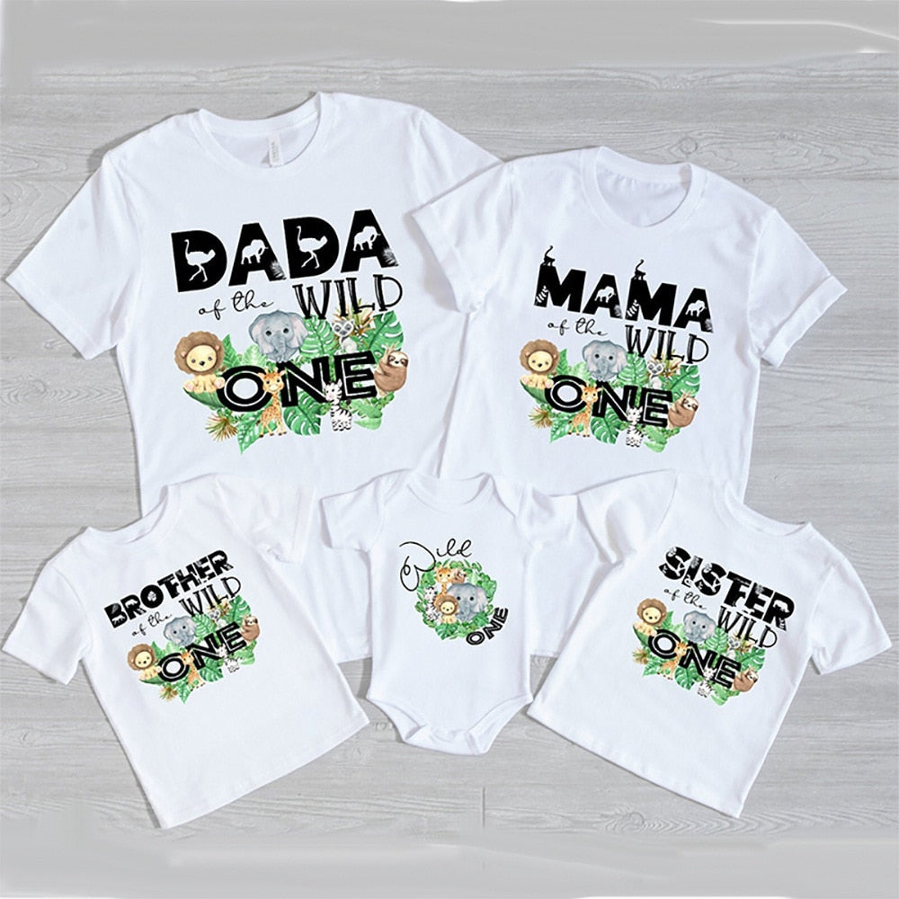 Family Matching Clothes Dad Mom Sister Brother Baby Look Outfits T-shirt