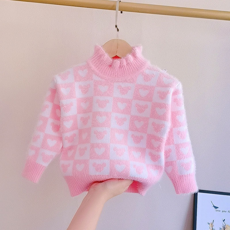 Girls sweaters ages 2 to 6 Fall/winter children's knit sweaters