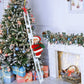 Santa Claus dolls climb stairs music Christmas tree decorations children presents